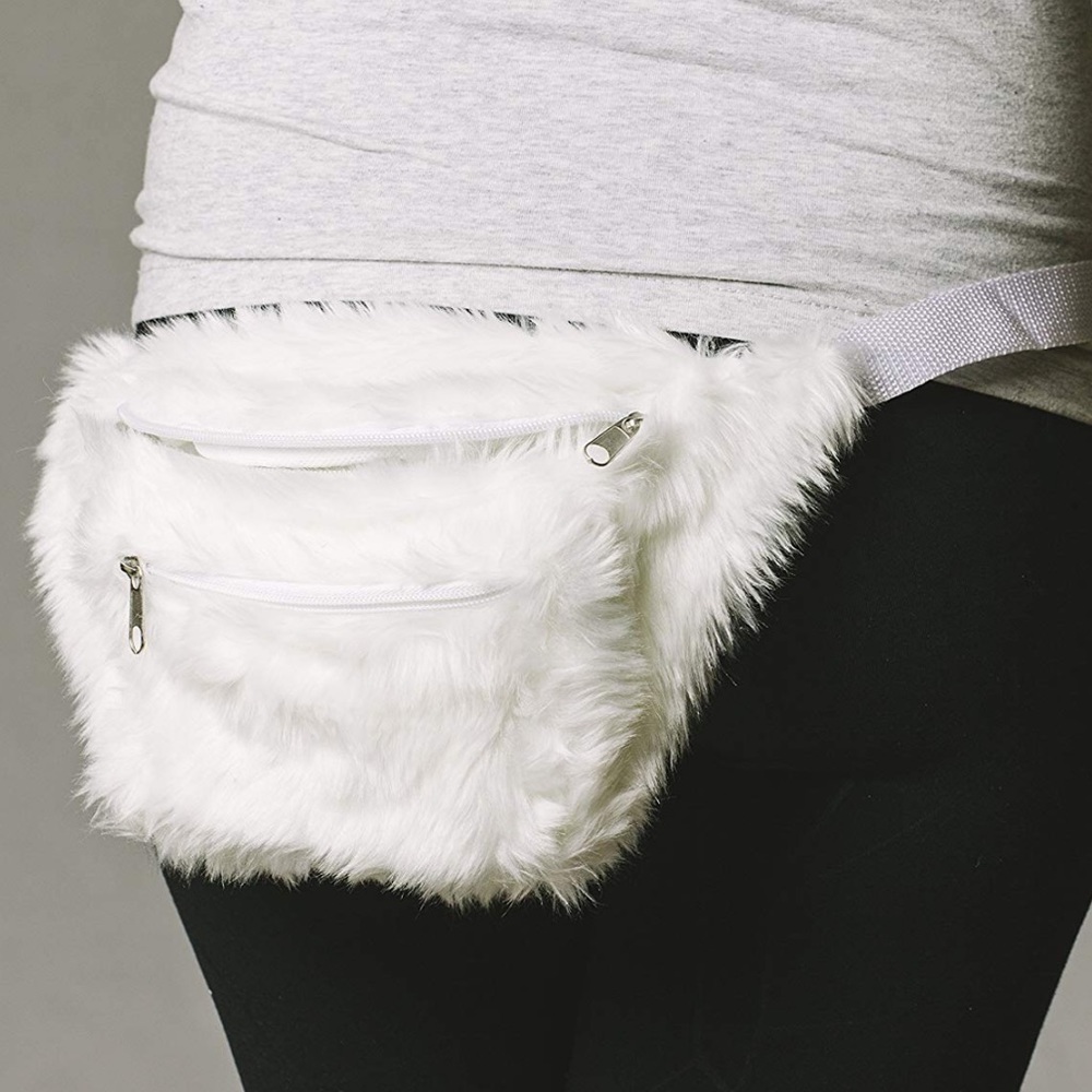Faux Fur Fuzzy Waist Belt Fanny Pack